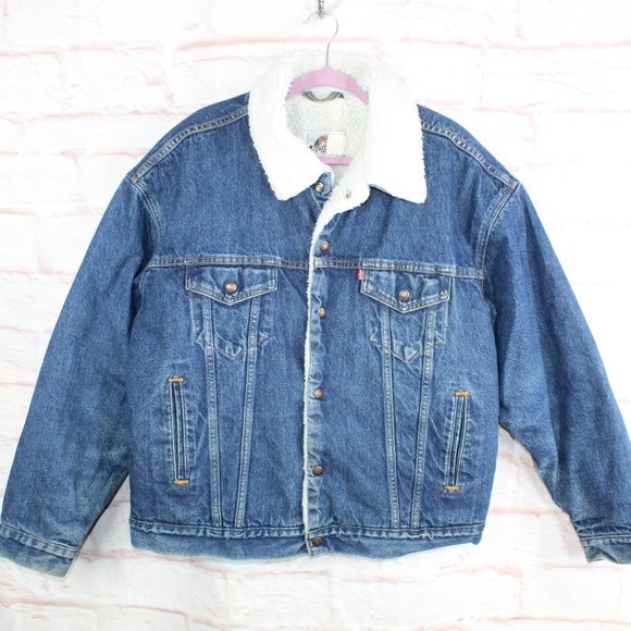 Levi's Other - Levi's Mens Blue Cotton Polyester Lined Denim Jacket Size XL
